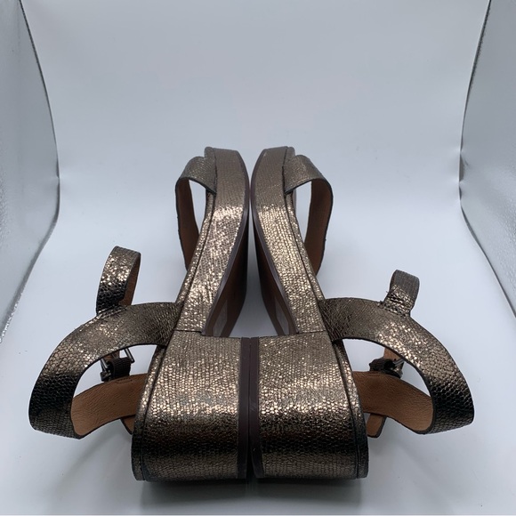 NEW Madewell The Lina Platform Sandal bronze heel Size 9.5 1407 - Picture 8 of 10